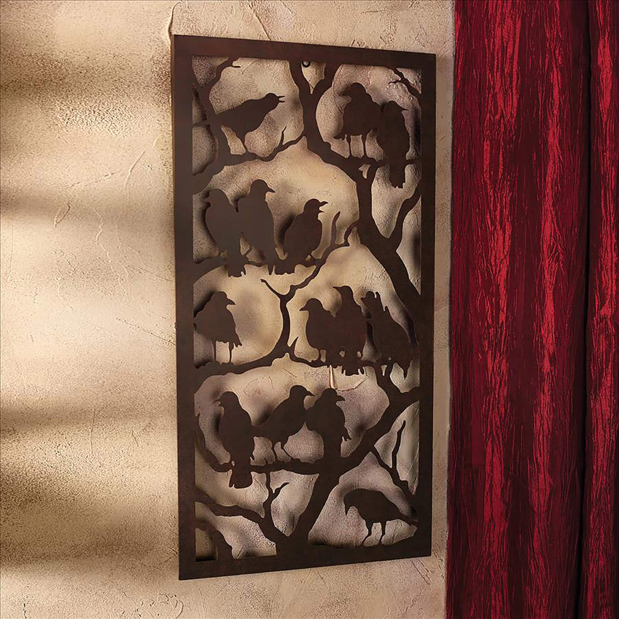 Design Toscano Night of the Ravens Metal Wall Sculpture